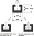 POWERTEC 71415-P2 T-Track Intersection Kit - 2 Sets for 3/8" Mitered T Track with Mounting Hardware