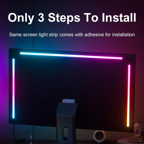 27-34inch DS Gaming Monitor Light, Backlight with Screen Color sync Effect for Computer Monitor, Compatible