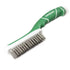 Heavy Duty 11 Inch Stainless Steel Wire Brush for Cleaning Rust, Rubber Covered Handle for Effective Scrubbing