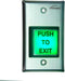 Visionis Push to Exit Button VIS-7000, Indoor Green Square Request to Exit, Stainless Steel for Door Access Control