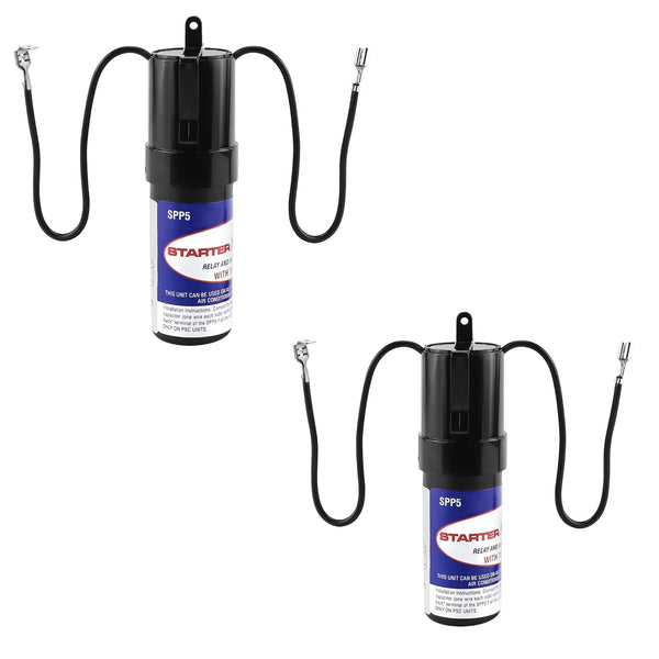 SPP5 Hard Start Capacitor for Air Conditioner, Increases Compressor Starting Torque 300%, 2packs