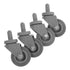 NESTINGHO 4pcs 5cm Stainless Steel Spring Stem Casters Replacement Wheels for Mop Bucket