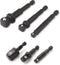 Titan 12001 6-Piece Stubby Wobble and Straight Impact Socket Adapter Set, Black