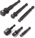 Titan 12001 6-Piece Stubby Wobble and Straight Impact Socket Adapter Set, Black