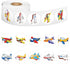 500 Pcs Cartoon Airplane Sticker, Cute Aircraft Roll Sticker Label for Kids, Reward Stickers for Toddlers Party Favors