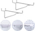 Hotop Pegboard Shelf Hooks Kit, 1/8, 3/16 Metal Brackets for Peg Board Organizer, 8 Pieces, 8 Inch