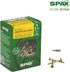 SPAX Screws 4191020400404, 8-inch by 1-1/2-inch Yellow Zinc Flat Head (197 per Box)