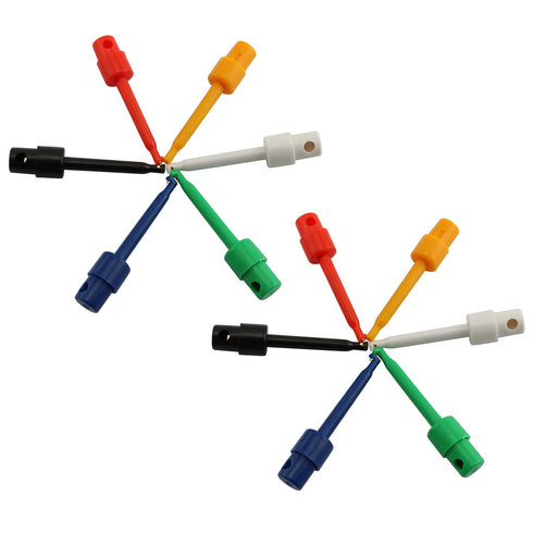 12-Pack 58mm Multi-Colored Test Hook Clips for Electrical Testing Probe Grabbers
