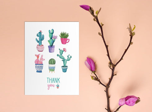 Set 12 2 Stonehouse Collection | Assorted Succulent Design Note Card | Variety of Cactus Note Cards | Arizona, New