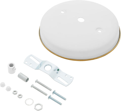 Aspen Creative 21528-21 Ceiling Canopy Kit with Warm Brass Trim for Chandelier and Pendant