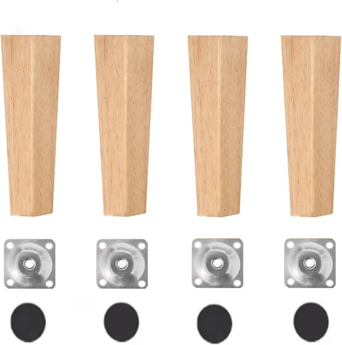 GJHYNT 5IN 7IN 10IN Square Solid Wood Sofa Feet, Replacement Legs for TV