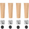 GJHYNT 5IN 7IN 10IN Square Solid Wood Sofa Feet, Replacement Legs for TV