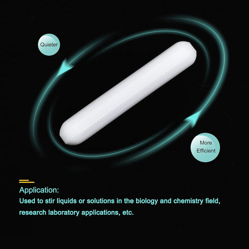 MECCANIXITY Magnetic Stirrer Mixer Stir Bar Rod 50mm Cylinder Shape PTFE Coating Magnet, Pack of 2
