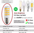 KAKEMONO E12 LED Candelabra Light Bulbs 4W Replace E12 40 Watt Halogen Equivalent,Warm White 2700K C7 T4 120V Small Base E12 for Ceiling Fan Chandelier Pendant Lighting Salt Lamp,Non-dimmable,2 Pack by KAKEMONO