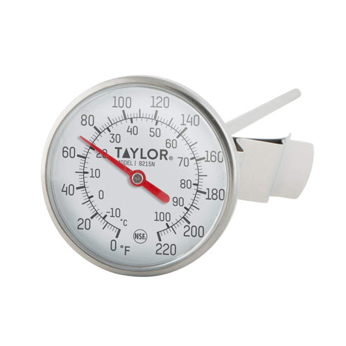 Taylor 8215N Pocket Dial Thermometer, 8-Inch Bi-Therm, 1.75-Inch Dial, 0 to 220 Degree F, NSF