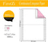 FirstZi 9-1/2x5-1/2 Inches Plain Continuous NCR Computer Paper | 2 Part, 2000 Sheets, White/Pink
