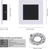10W Non-Dimmable 3000K Kawell Square Acrylic LED Wall Sconce Hardwired Black Wall Light Fixture for Bedroom, Living