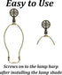 Runseaway 2PCS Oriental Lamp Finial, Antique Brass Happiness Symbol Decorative Cap Knob for Asian Lamp Shades, Solid