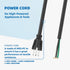 10ft 14 Gauge 3 Prong Heavy Duty Power Supply Cord Cable for Power Tools, 110V 115V 120V Pigtail