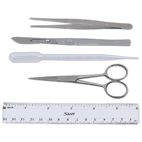 Dissection Kit for Biology Lab & Anatomy, Stainless Steel Scalpel Knife Set, KIT1-5 Pcs for Medical & Veterinary