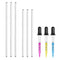 6PCS Glass Stir Sticks, Lab Glass Stirring Rods 8"X2 10"X2, 3PCS Glass Graduated Droppers for Science Lab Kitchen