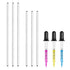 6PCS Glass Stir Sticks, Lab Glass Stirring Rods 8"X2 10"X2, 3PCS Glass Graduated Droppers for Science Lab Kitchen