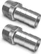 NPT 1" Male Thread to 1 Inch O.D. Barb Stainless Steel Pipe Fitting, Pack of 2 pcs for Connecting Air Hose Tubing