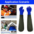 Long Waterproof Rubber Gloves, 28 Shoulder Length Insulated PVC Coated, Chemical Resistant