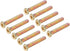 uxcell M8x55mm Hex Socket Machine Screws, Zinc Plated Fasteners, Full Thread Carbon Steel, 10 Pcs