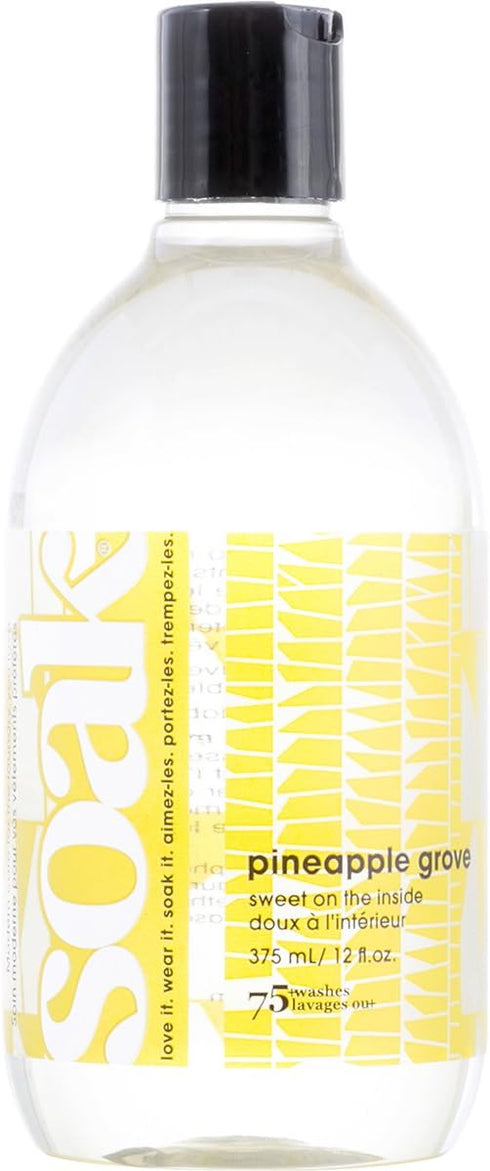 Soak Laundry Soap – No Rinse, Plant Derived Hand Wash Detergent, 375 ml / 12 fl. oz, 75+ Washes (Pineapple)