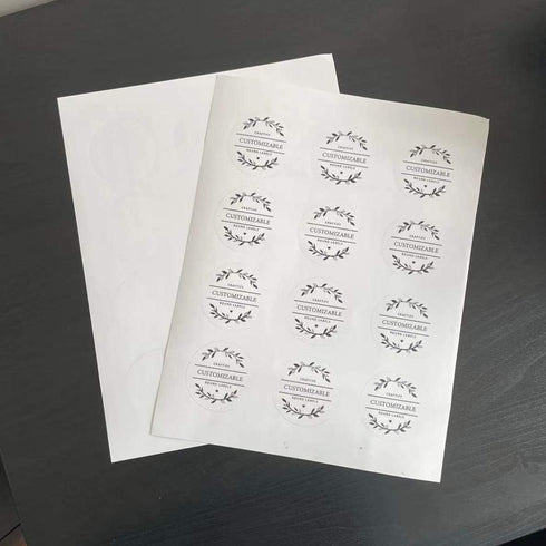 Round Labels Stickers 2 Inches, Transparent Printable Vinyl for Laser Printer, Waterproof Clear Sticker Paper