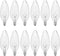 12-Pack 60 Watt Chandelier Light Bulbs, Incandescent Candle Light Bulb - Warm