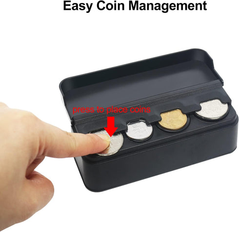 YIOVVOM Set 2 Coin dispensers for Car - Universal Storage Coin Money Dispenser Compatible with Most Car Trucks
