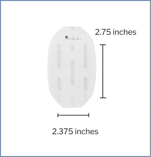 2 3/8 2 3/4 100 Count, 1 Pack McKesson Transparent Film Dressing, Sterile, Frame Delivery, in x
