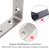 YUMORE L Bracket, 5" x 3", Max Load: 35lb/15KG Heavy Duty Stainless Steel Shelf Support, Pack of 4