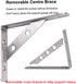 WSZD 10 inch 4 (10"x5.9"/250x150mm) A Shelf Brackets, Pieces of Stainless Steel Solid L Brackets, Heavy Duty Floating