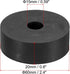 PATIKIL Multi Purpose Rubber Spacer, 6 Pcs 2.4"OD 0.59"ID 0.8"Thickness Neoprene Round Anti-Vibration Isolation Pads Isolator Rubber Bushings Spacer Washer for HVAC Bolts Car Accessories