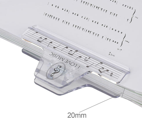 KingPoint Packaging Music Note Clips Plastic Sheet Clips Book Clips Clamps Clips Stationary Clips Perfect Document