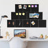 MaxGear Large Cork Board for Wall 47" x 35" Black Bulletin Board with 12 Pack Felt Wall Tiles
