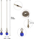 Ceiling Fan Pull Chains Crystal Light Fan Pull Chain Pendant with Blue Ice Cracked Ball Vintage Ceiling Fan Chain