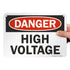 SmartSign “Danger - High Voltage” Aluminum Sign | 7" x 10"