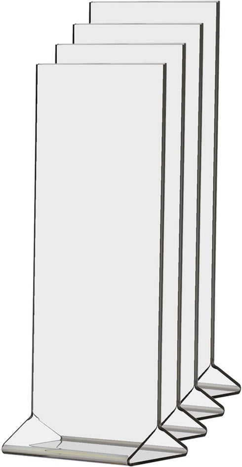 Marketing Holders 4 Pack Rack Card Sign Holder 4 x 9 Inch