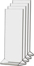 Marketing Holders 4 Pack Rack Card Sign Holder 4 x 9 Inch