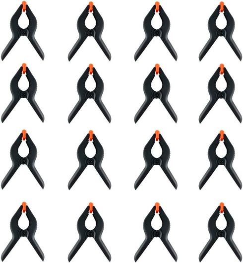 WAENLIR 16-Piece Nylon Spring Clamp Set, 3.5 inch Clips for Wood Working, Photography, Craft, and DIY