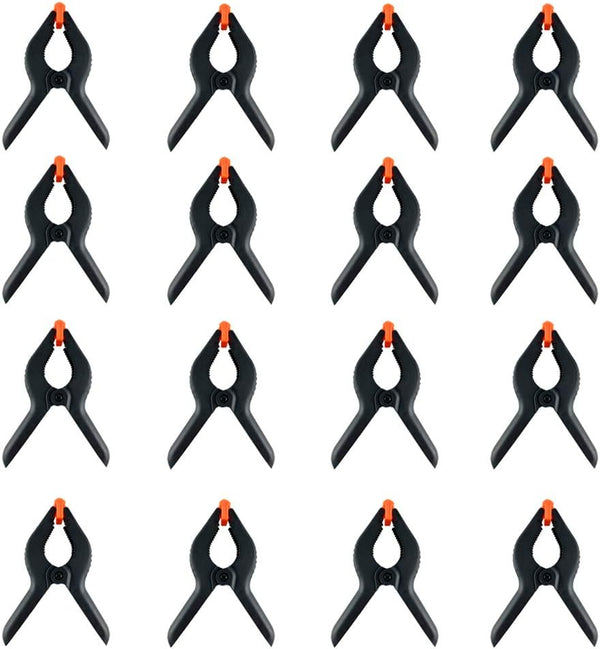 WAENLIR 16-Piece Nylon Spring Clamp Set, 3.5 inch Clips for Wood Working, Photography, Craft, and DIY