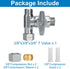 Brass Angle Stop Add-A-Tee Valve, 3/8 x 3/8" x 3/8" Compression Water Splitter
