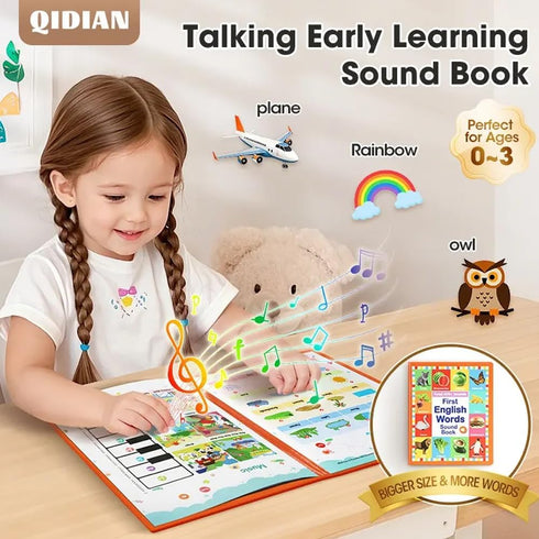 BLOCKv 470+ 100 Set) My First English Words Sound Book Words, Audio Books for Kids Book English Learning Talking