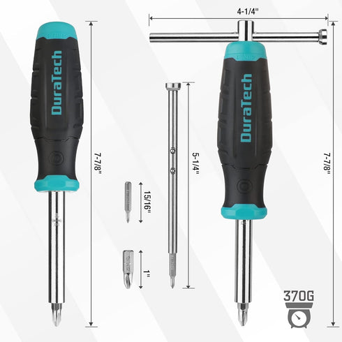DURATECH Multi-bit Screwdriver Set, 18-in-1 with T-bar and Precision Screwdriver for Repairing