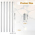 PATIKIL 5 Sets 11.8" M10 1mm Threaded Extension Rod, x Fine Thread Lamp Pipe with Lamp Pipe Nipples for Pendant Light