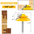 1/4-inch 45 3/4-inch 90-Degree Newdeli Shank Degree Lock Miter Router Bit, Stock Joint Router Bit, Suitable for Tenon